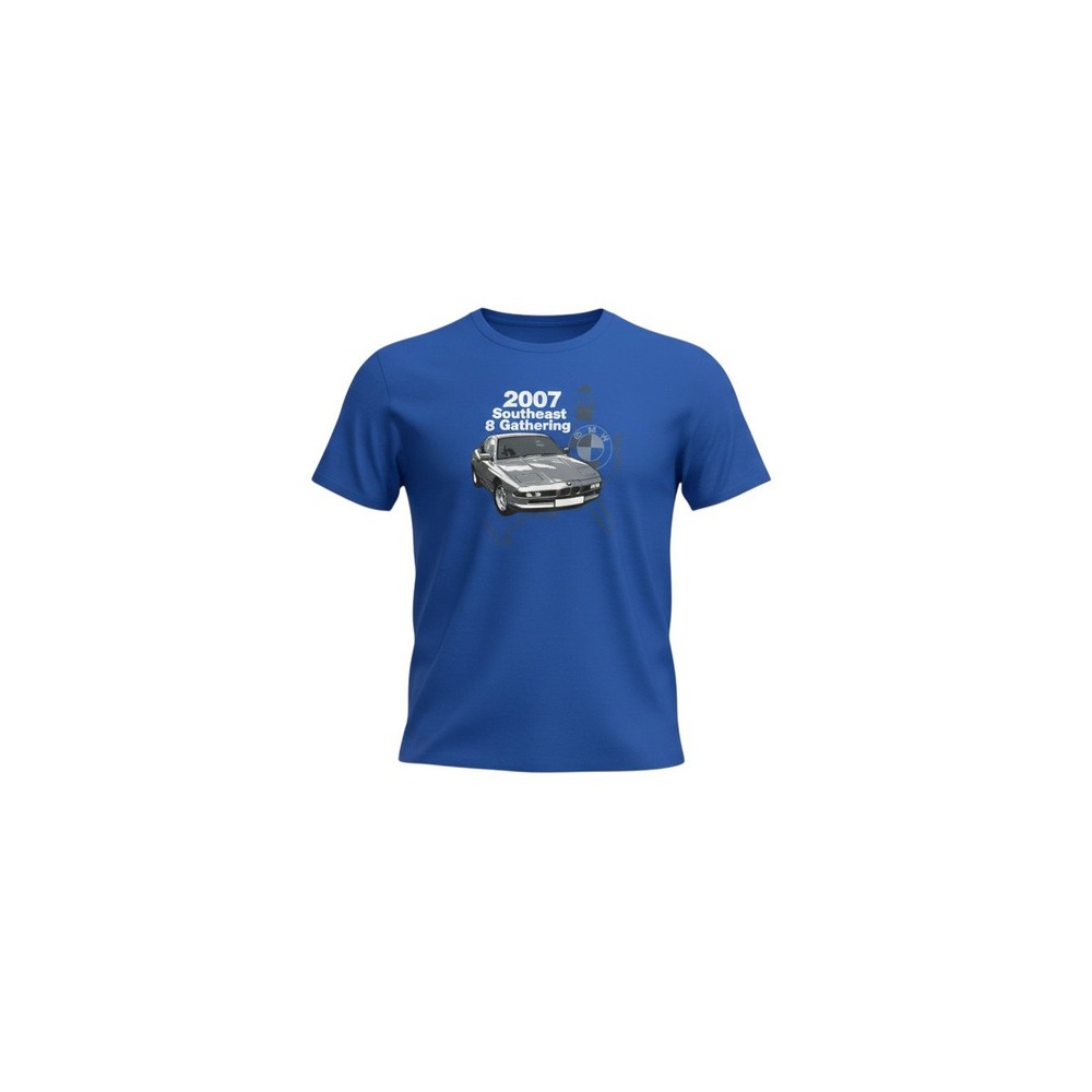 Hanes T-Shirt Mens Large Blue 2007 Southeast BMW 8 Gathering Mt Dora Graphic Tee